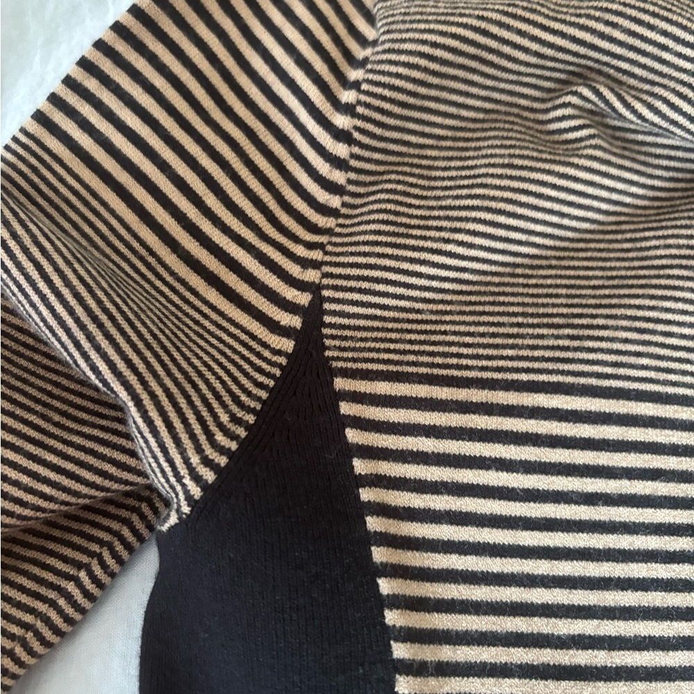 Rag & Bone Black and Beige Short Sleeve Dress - Picture 4 of 11